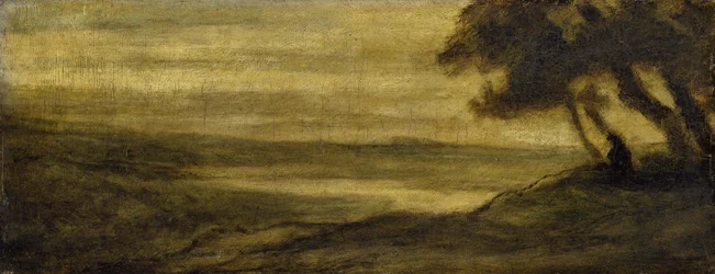 Landschaft mit einer Figur, ca. 1860